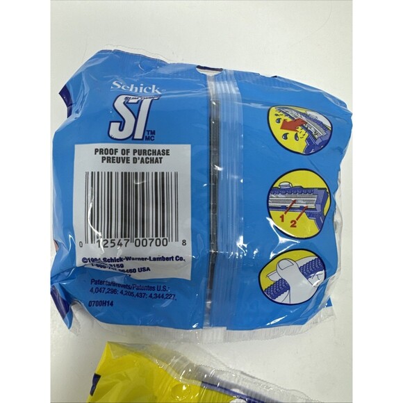22 NOS Schick Slim Twin Disposable Razors Sensitive & Regular Vintage NEW - Picture 7 of 7